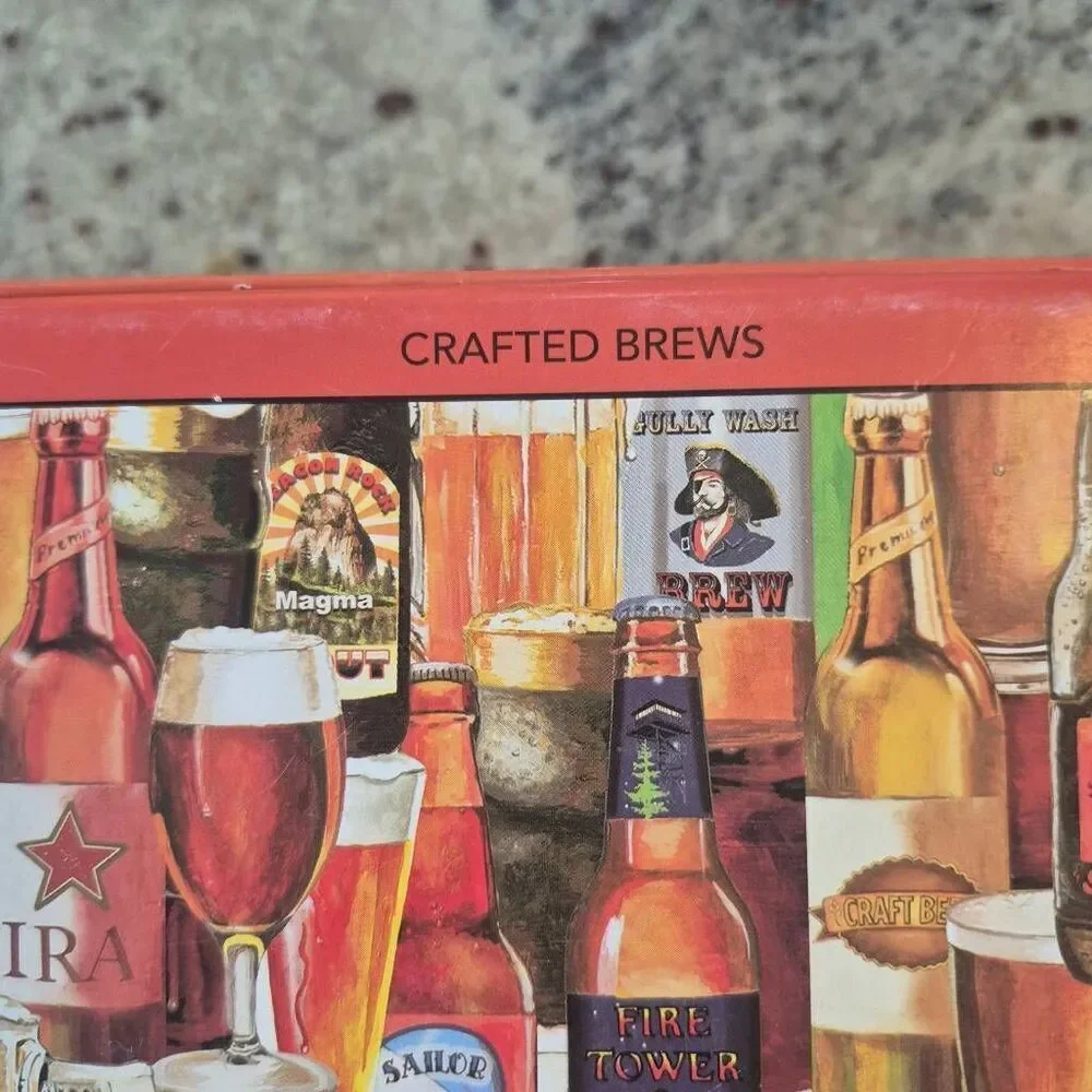 Lang, Crafted Brews 1000 Piece Puzzle by Gregory Gorham, Linen Embossed, NEW